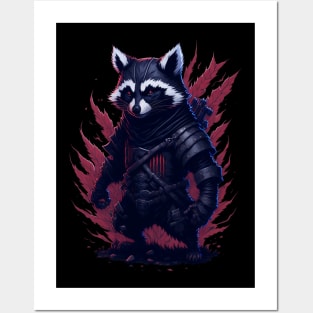 Ninja Raccoon Posters and Art